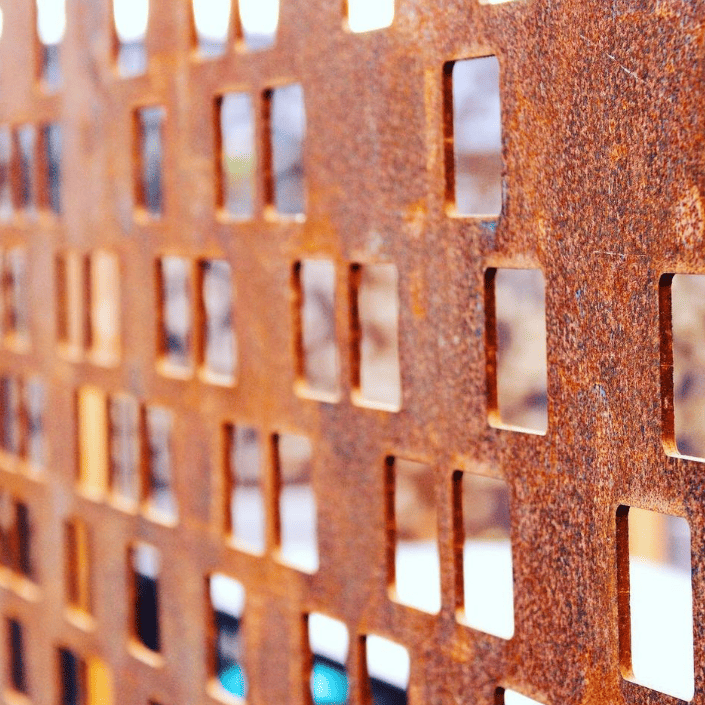 Laser Cutting Corten Steel Perforated Panel Sheets